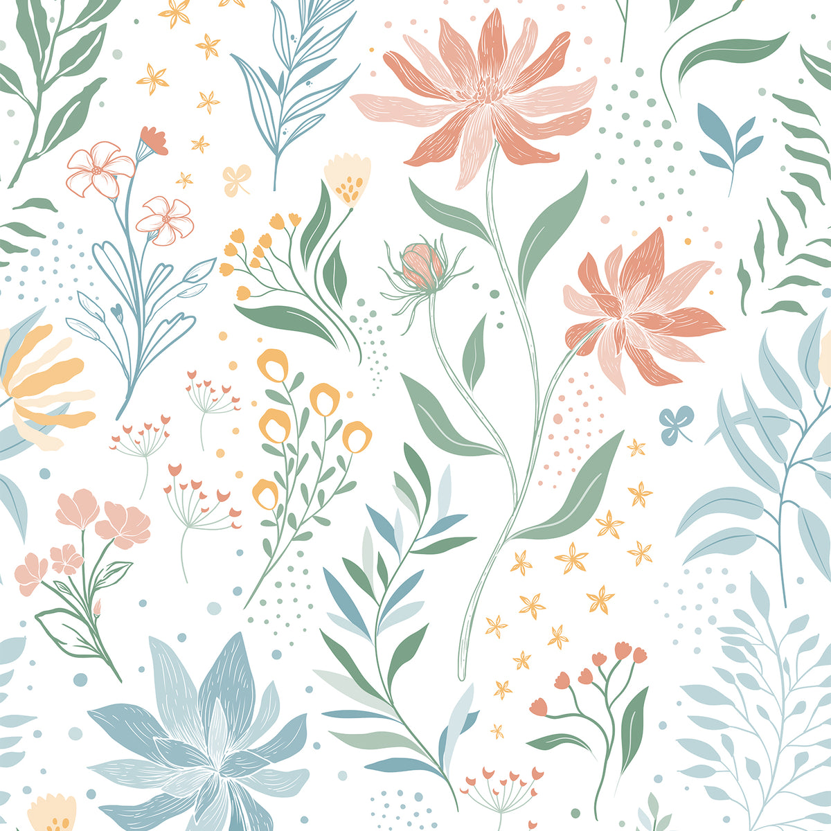 Caltero Peel and Stick Wallpaper 17.3" x 118" Floral Wallpaper Multicolor Contact Paper Wallpaper Self Adhesive Removable