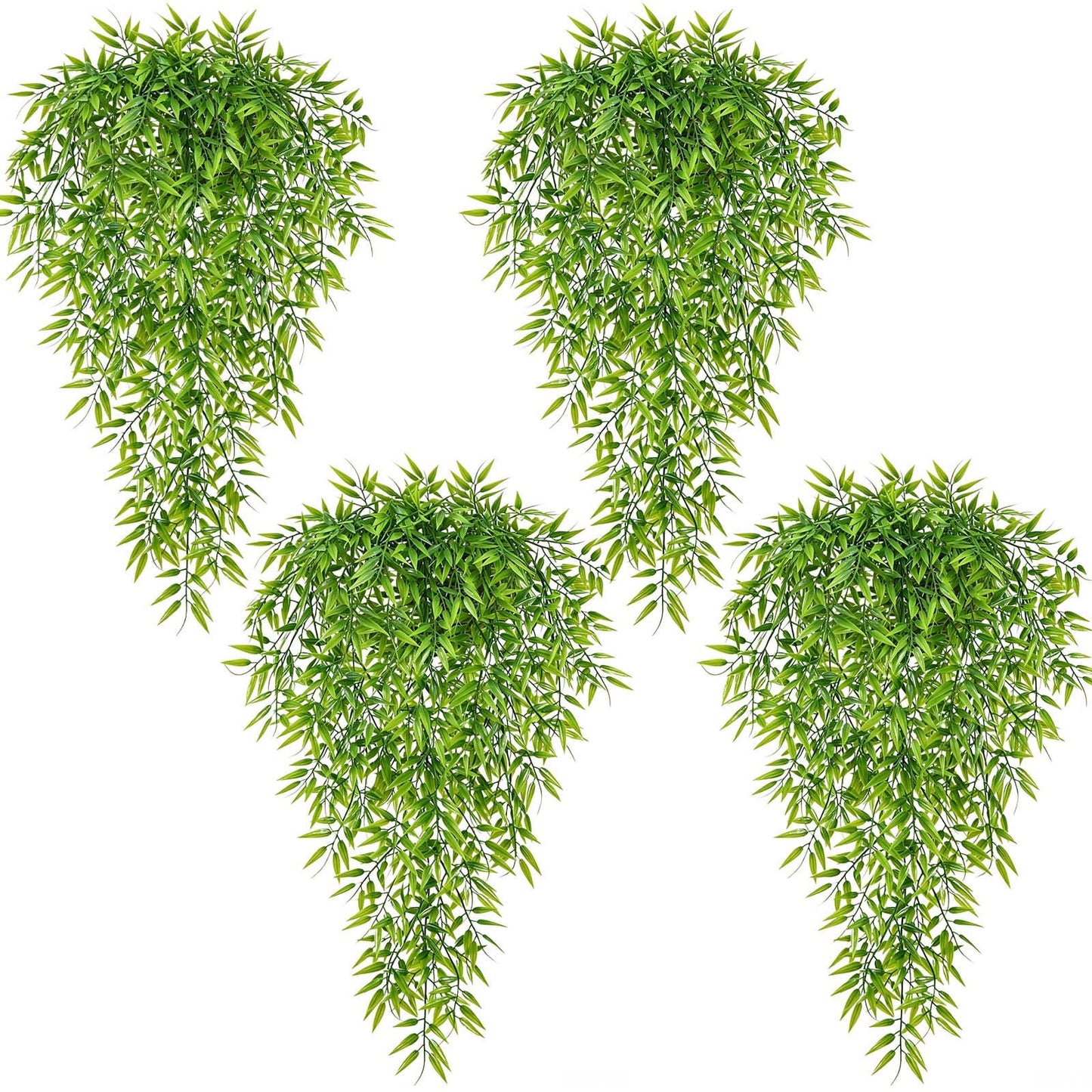 Lyacmy 4 Packs Artificial Hanging Plants, Evergreen Faux Vines Greenery Fake Plants for Indoor Outdoor Home Decor