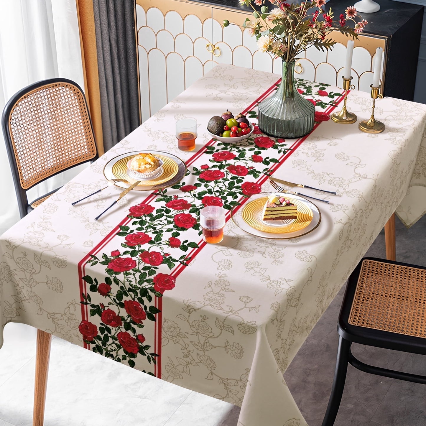 Yastouay Sunflower Tablecloth Rectangle Spring Table Cloth with Butterfly Waterproof for Birthday Party,Picnic, 60" x 84"