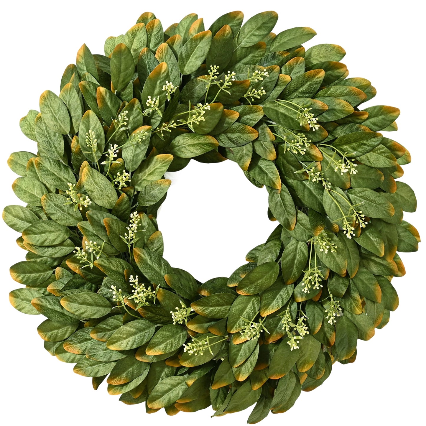 Yastouay Fall Wreaths 26" Artificial Greenery Wreath with Eucalyptus All Season for Front Door Wall Year Round Decor