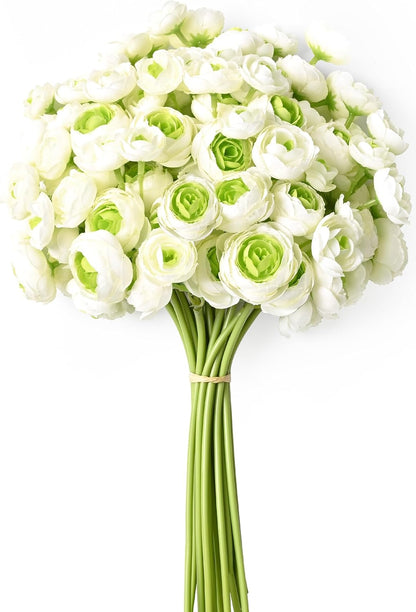 Yastouay Ranunculus Artificial Flowers,18 Pcs Faux Silk Mini Peonies Bulk Flowers for Vase,Wedding Flowers Bouquet for Table Centerpieces Arrangement