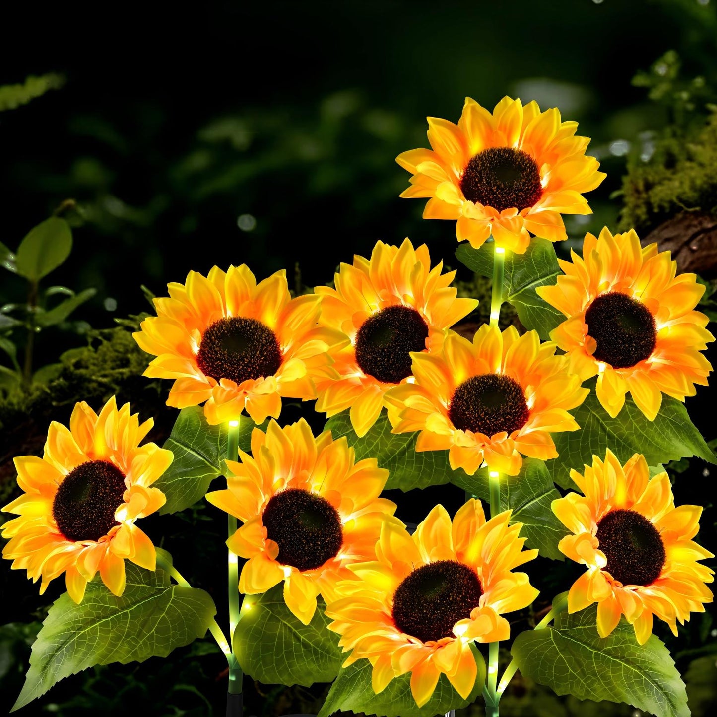 Lyacmy Flower Solar Garden Lights Outdoor, Waterproof Solar Lights for Yard Pathway Patio Outdoor Decor