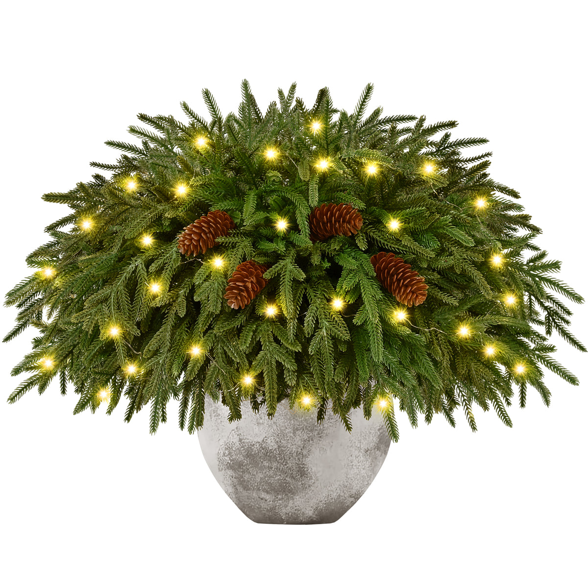 Yastouay 12 Pcs Artificial Norfolk Pine Branches 18" Realistic Christmas Pine Picks for Diy Wreath Garland Fillers Christmas Decor