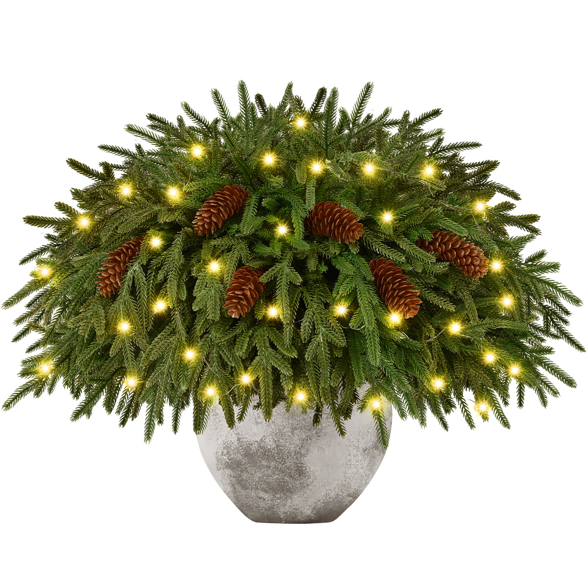 Yastouay 12 Pcs Artificial Norfolk Pine Branches 18" Realistic Christmas Pine Picks for Diy Wreath Garland Fillers Christmas Decor