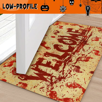 Waipfaru Halloween Doormats Non Slip Outdoor Mat Scary Welcome Mats for Outdoor Entrance, Indoor, 18" x 30"
