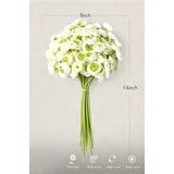 Yastouay Ranunculus Artificial Flowers,18 Pcs Faux Silk Mini Ranunculus,Pink Flowers Wedding Bouquet for Table Centerpieces Arrangement