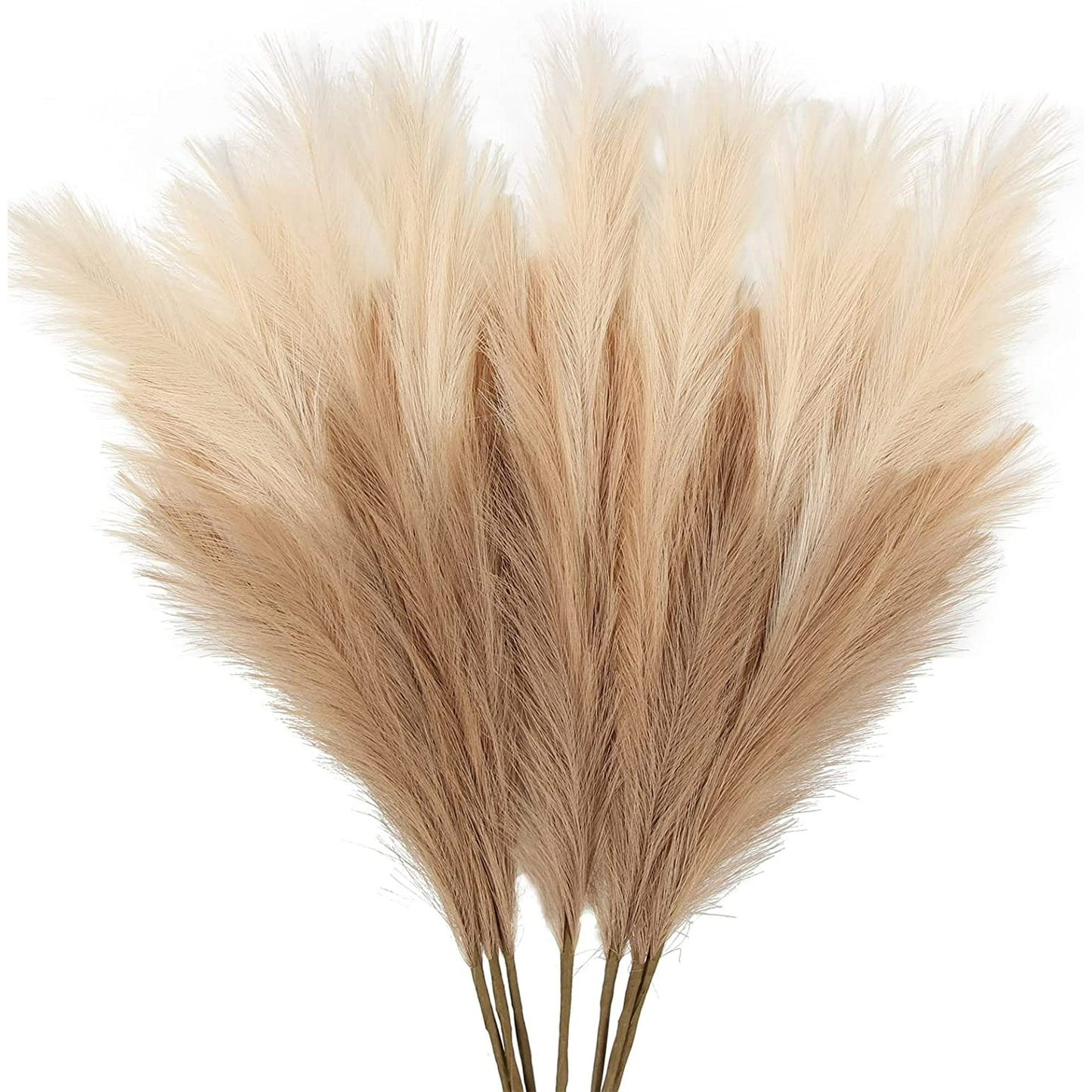 Dolicer 3 PCS 43"/3.58FT Tall Brown Pampas Grass Artificial Flowers, Pompas Grass Dried Flowers Boho Home Decor