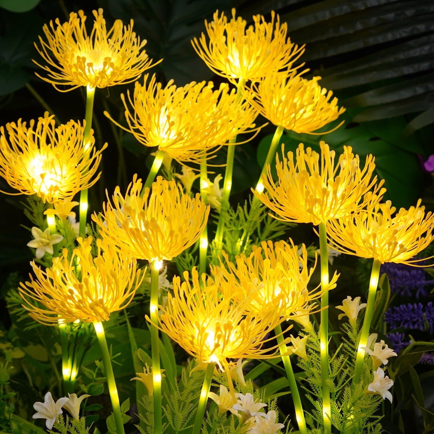 Lyacmy Flower Solar Garden Lights Outdoor, Waterproof Solar Lights for Yard Pathway Patio Outdoor Decor