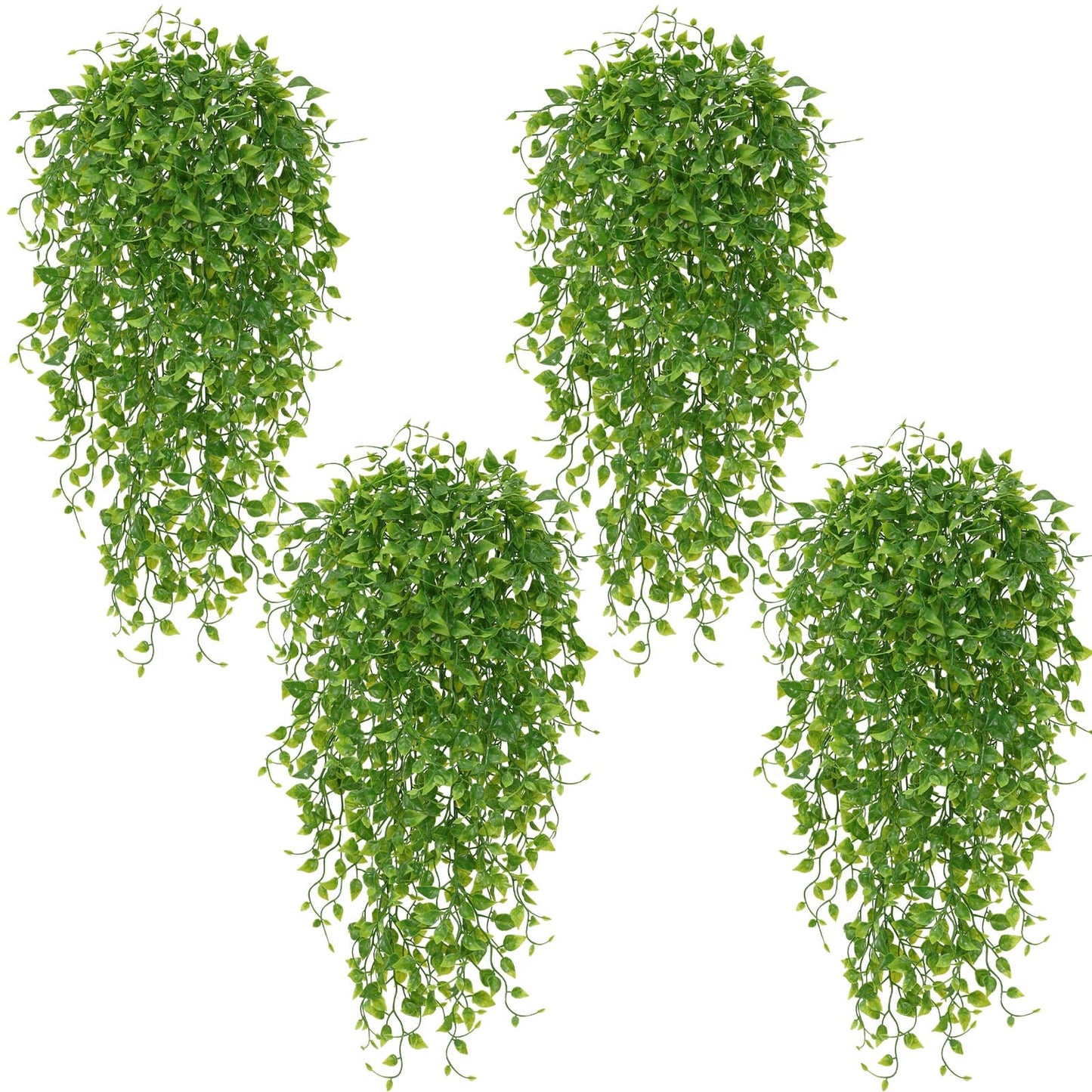 Lyacmy 4 Packs Artificial Hanging Plants, Evergreen Faux Vines Greenery Fake Plants for Indoor Outdoor Home Decor