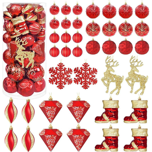 Lyacmy Christmas Ball Ornaments for Christmas Decorations, Shatterproof Ball for Xmas Christmas Tree Hanging Ornaments Decor