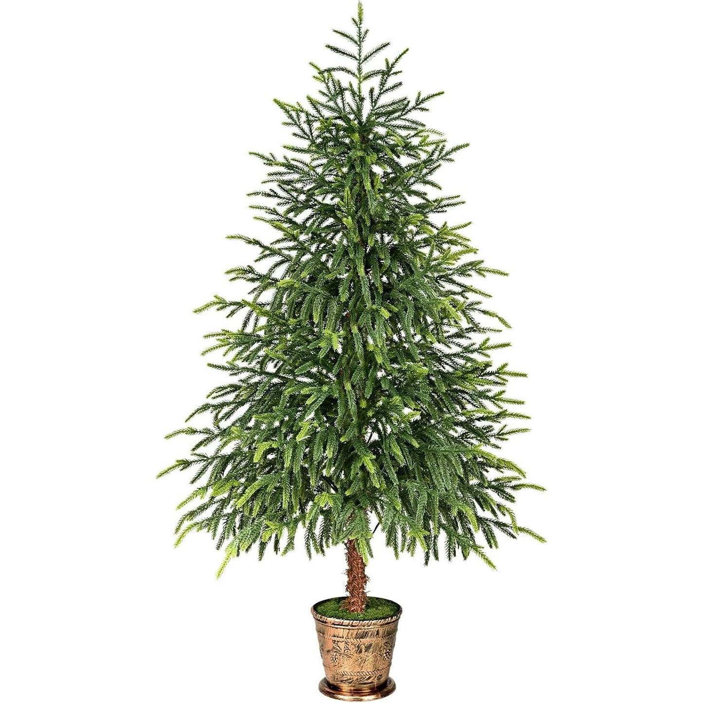Lyacmy Christmas Tree Potted Faux Norfolk Pine for Outdoor, Artificial Topiary Cedar Trees for Indoor, Fake Cypress Trees Plants