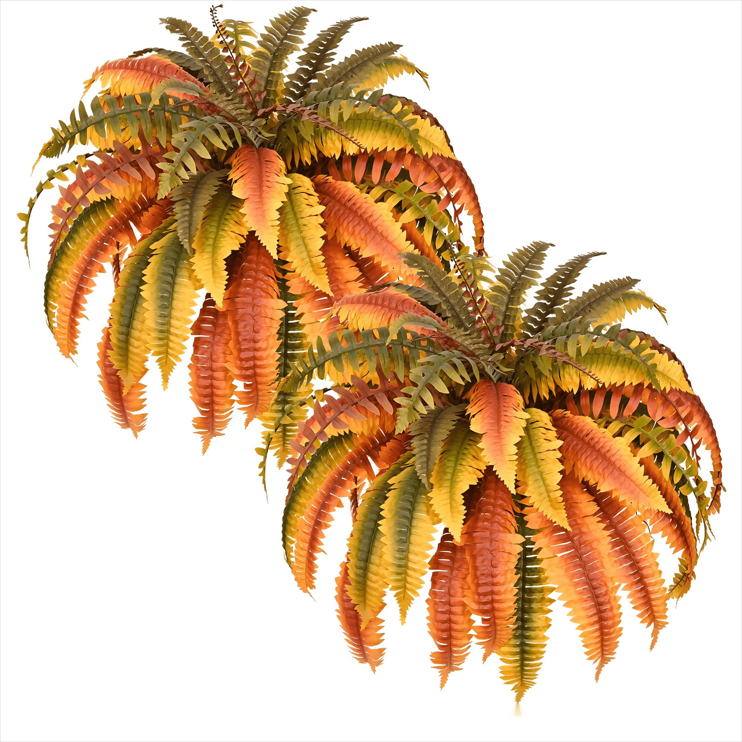 Lyacmy Large Artificial Boston Ferns, Fake Plants Bush for Outdoors Home Patio Porch Decor