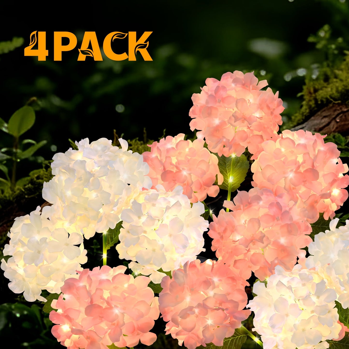 Lyacmy Flower Solar Garden Lights Outdoor, Waterproof Solar Lights for Yard Pathway Patio Outdoor Decor
