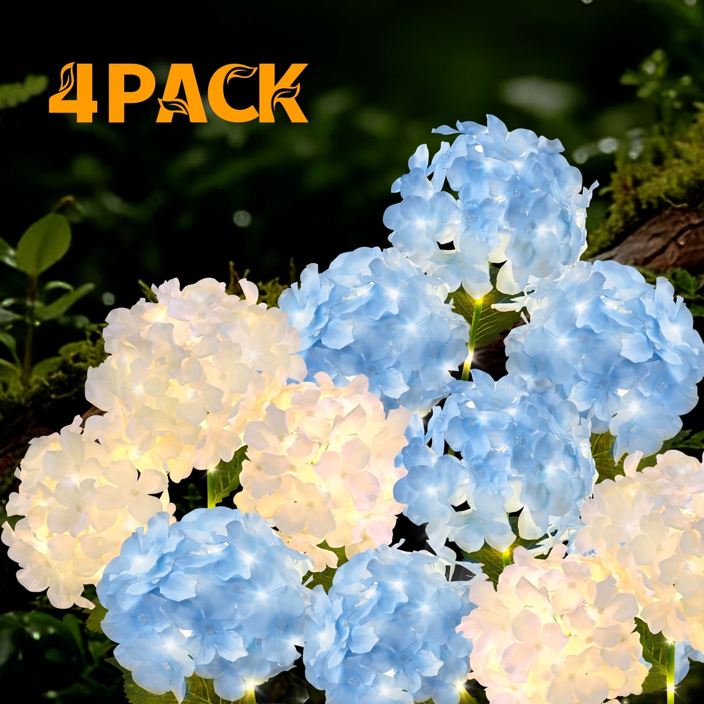 Lyacmy Flower Solar Garden Lights Outdoor, Waterproof Solar Lights for Yard Pathway Patio Outdoor Decor