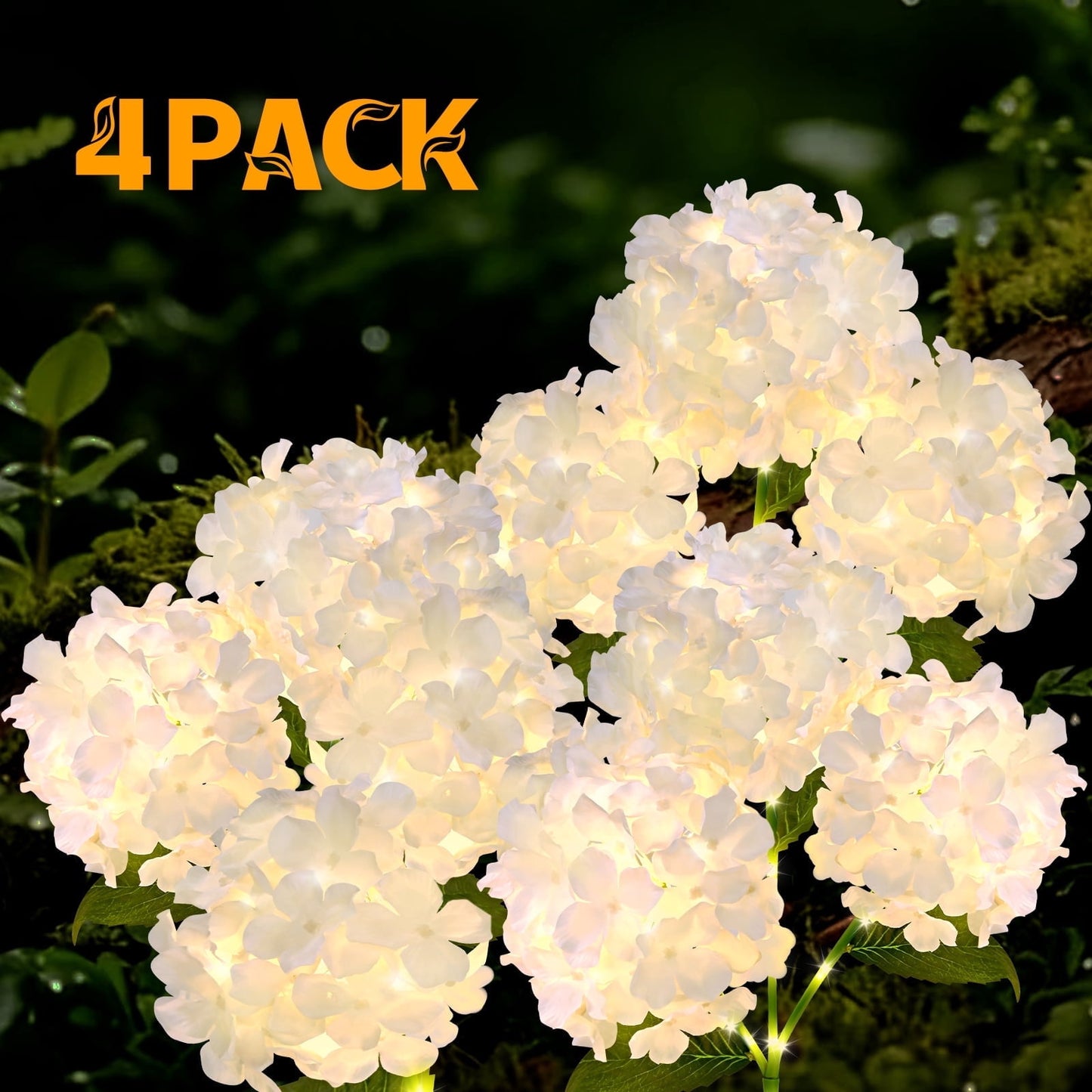 Lyacmy Flower Solar Garden Lights Outdoor, Waterproof Solar Lights for Yard Pathway Patio Outdoor Decor
