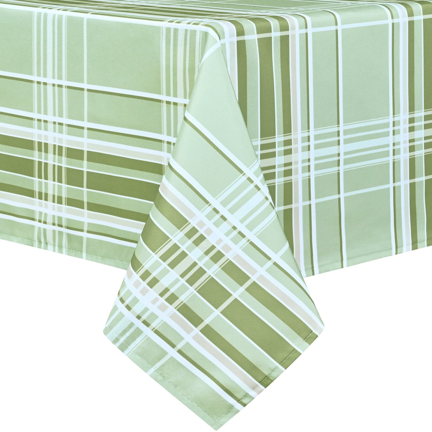 Sevenstars Red Plaid Tablecloth Rectangle, Holiday Washable Table Cover for Dinner Party, Red and White, 55" x 55"