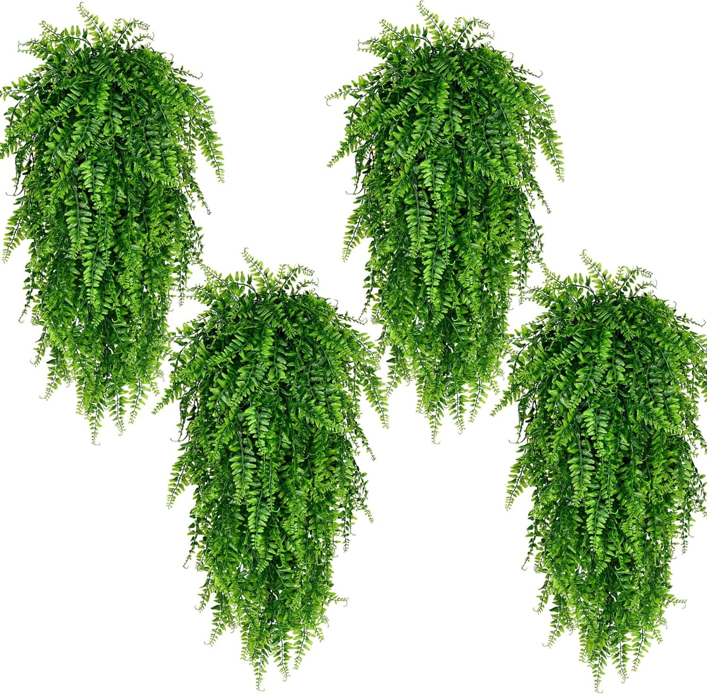 Waipfaru Artificial Hanging Plants Fern Vine,8 Pack Fake Ivy Leaves Plastic Plants, Faux UV Resistant Greenery Decor for Indoors & Outdoors