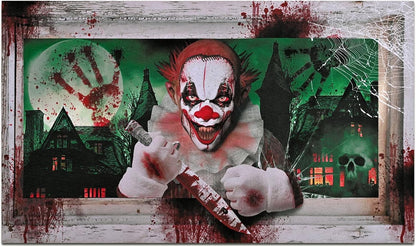 Waipfaru Halloween Doormats Non Slip Outdoor Mat Scary Welcome Mats for Outdoor Entrance, Indoor, 18" x 30"