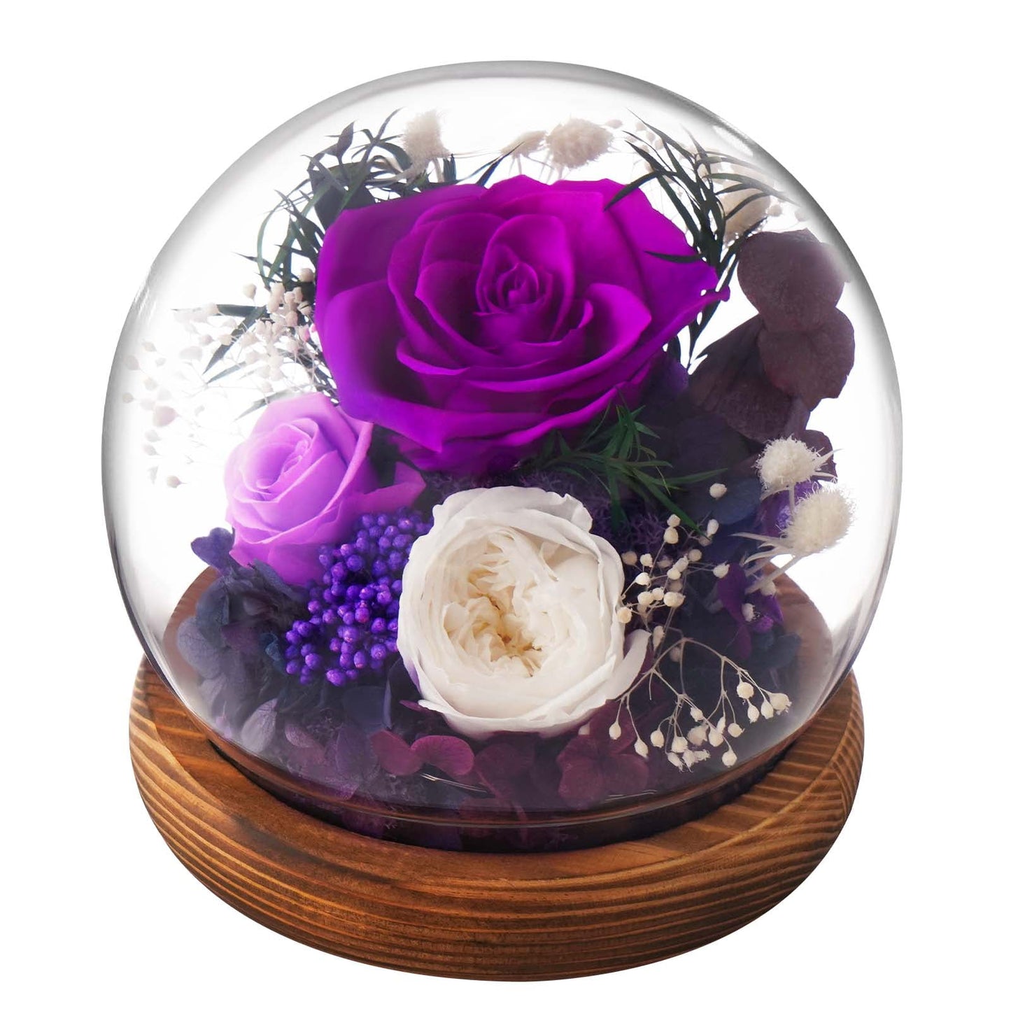Waipfaru Preserved Fresh Flowers,Eternal Rose in Glass Dome,Forever Rose Flowers,Mother’s Day Gifts for Mom Grandma Wife