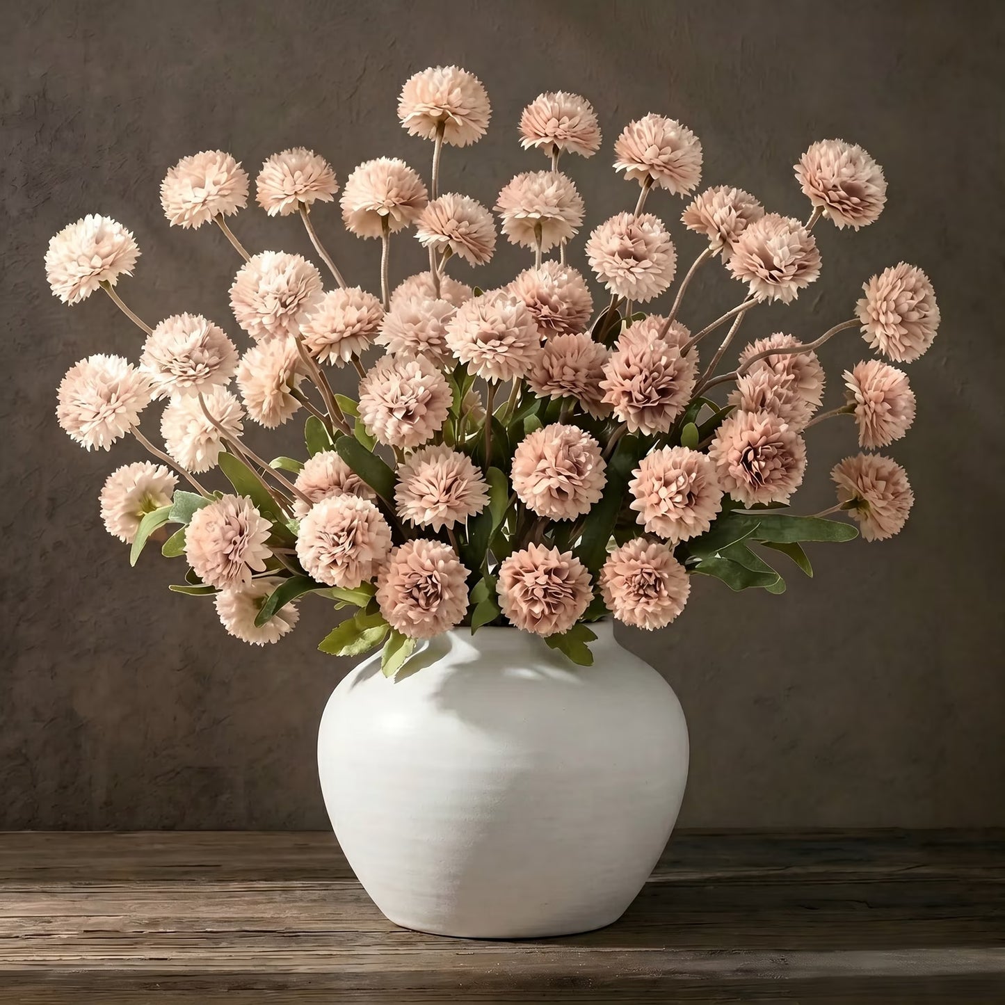 Yastouay Fake Flowers Pompon Mum,Artificial Mini Chrysanthemums with Stems,Faux Kiku Flower for Wedding Centerpieces Arrangements
