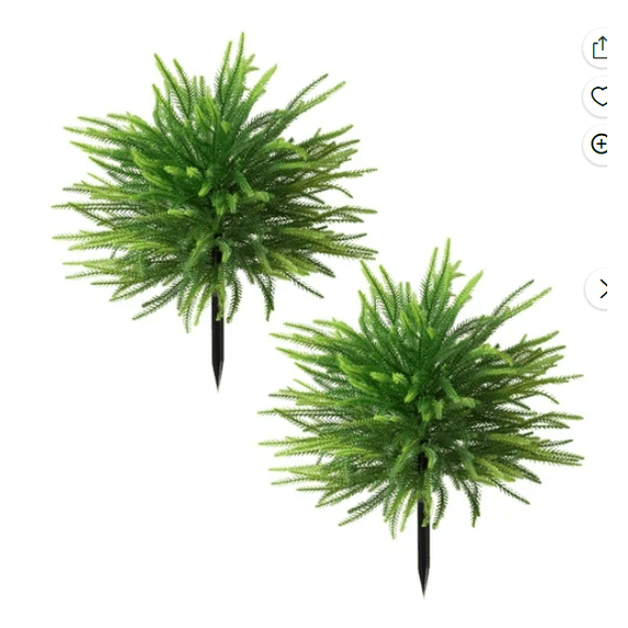 Yastouay 2Pcs Artificial Norfolk Pine Trees with Spikes 2Ft Christmas Trees for Front Porch Decor