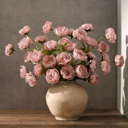 Yastouay 6 Pack Artificial Peony Flowers, 36 White Blooms Silk Fake Flowers for Wedding Home Decor