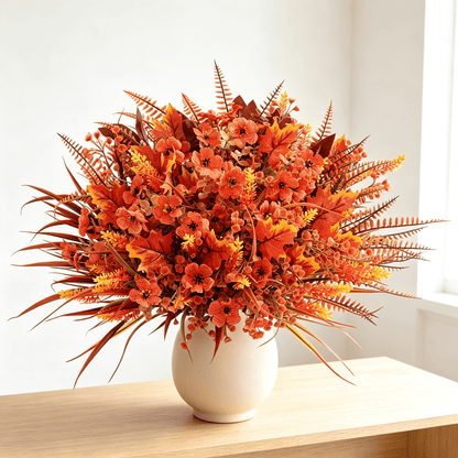 Yastouay Artificial Fall Flowers Fake Flowers and Plants Outdoor Indoor Thanksgiving Day Garden Decoration