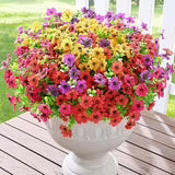 Yastouay Artificial Flowers for Outdoors, UV Resistent Faux Outdoor Plants for Outside Spring Summer Decor