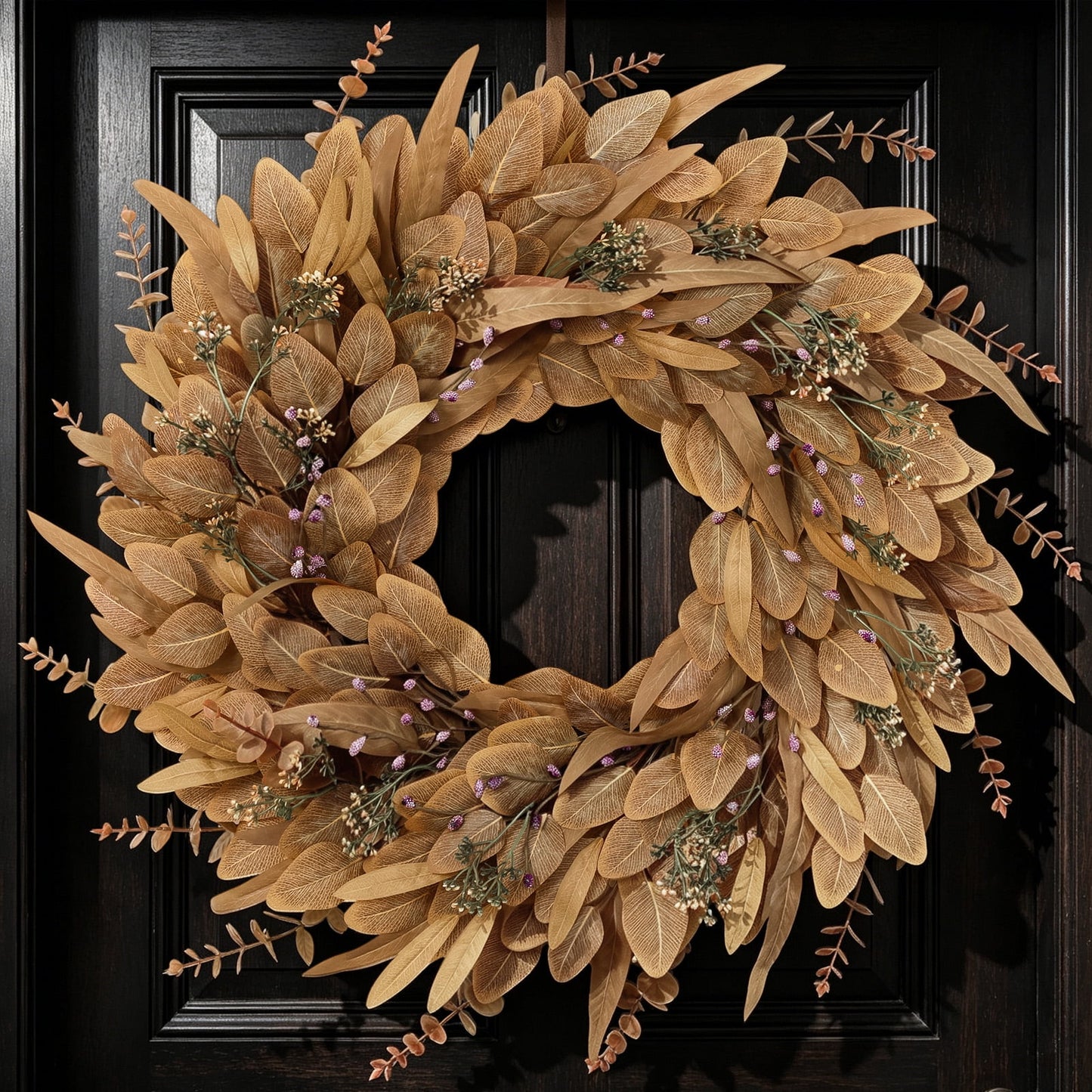 Yastouay Fall Wreaths for Front Door, 26" Autumn Wreath with Eucalyptus for Wall Porch Home Decor