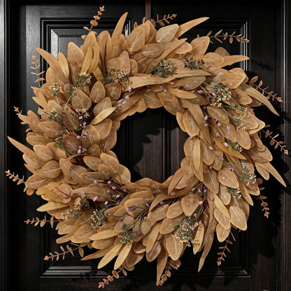 Yastouay Fall Wreaths for Front Door, 26" Autumn Wreath with Eucalyptus for Wall Porch Home Decor