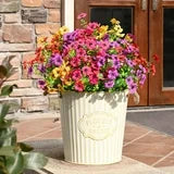 Yastouay Artificial Flowers for Outdoors, UV Resistent Faux Outdoor Plants for Outside Spring Summer Decor
