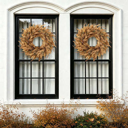 Yastouay Fall Wreaths for Front Door, 26" Autumn Wreath with Eucalyptus for Wall Porch Home Decor