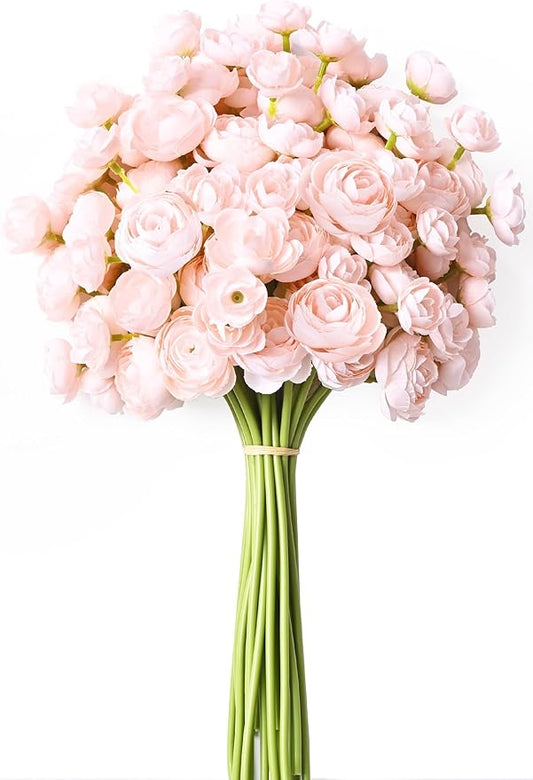 Yastouay Ranunculus Artificial Flowers,18 Pcs Faux Silk Mini Peonies Bulk Flowers for Vase,Wedding Flowers Bouquet for Table Centerpieces Arrangement