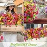Yastouay Artificial Flowers for Outdoors, UV Resistent Faux Outdoor Plants for Outside Spring Summer Decor