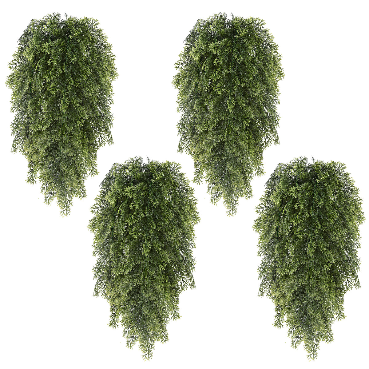 Yastouay 2Pcs Artificial Hanging Plants Fake Ivy Pothos Vines Potted Plants for Outdoor/Indoor Wall Decor