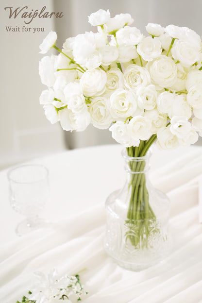 Yastouay Ranunculus Artificial Flowers,18 Pcs Faux Silk Mini Peonies Bulk Flowers for Vase,Wedding Flowers Bouquet for Table Centerpieces Arrangement