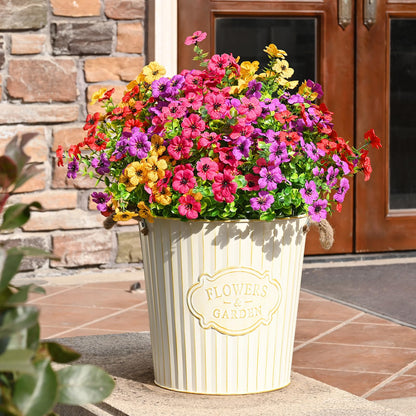 Yastouay Artificial Flowers for Outdoors, UV Resistent Faux Outdoor Plants for Outside Spring Summer Decor