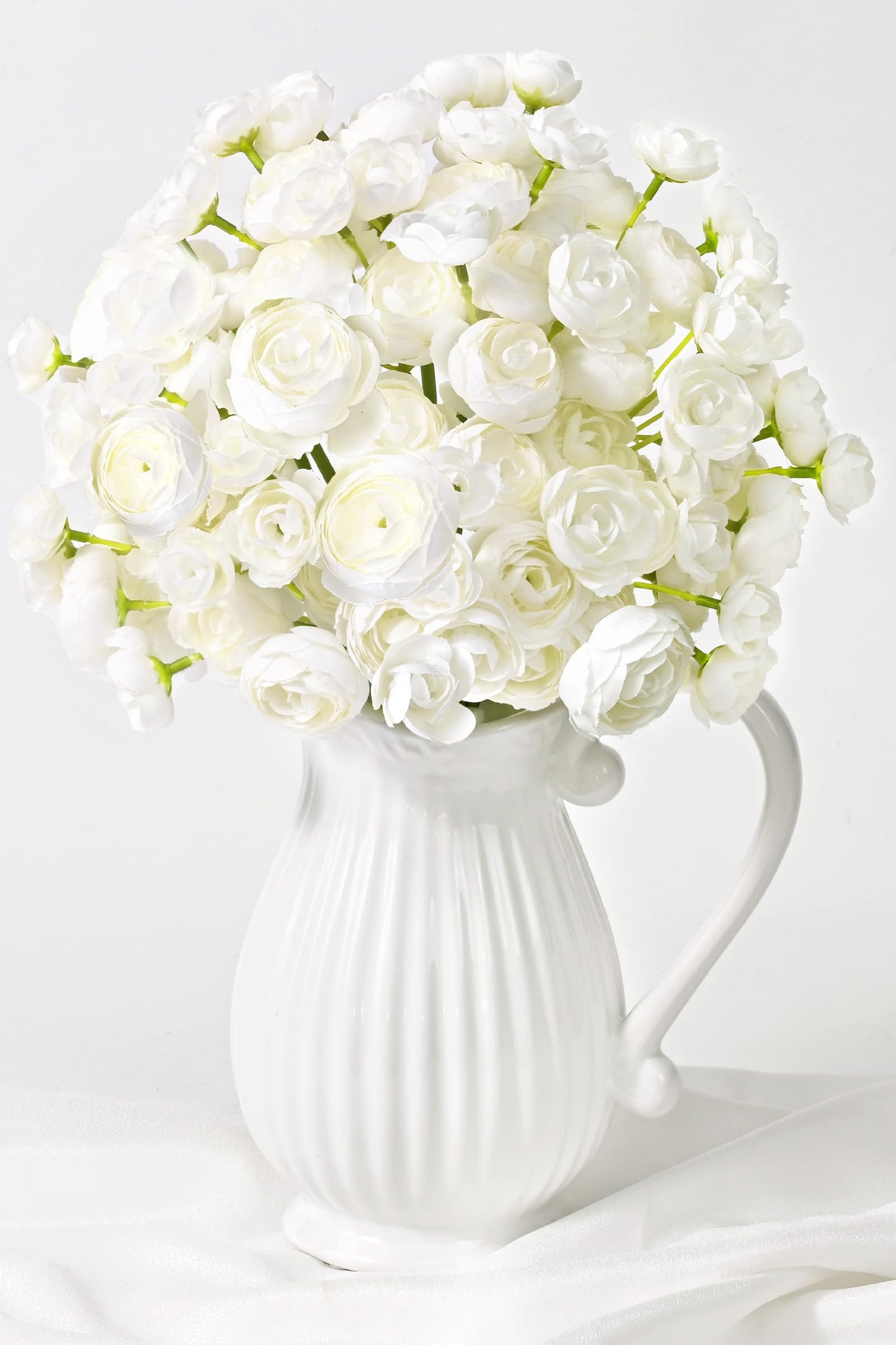 Yastouay Ranunculus Artificial Flowers,18 Pcs Faux Silk Mini Peonies Bulk Flowers for Vase,Wedding Flowers Bouquet for Table Centerpieces Arrangement